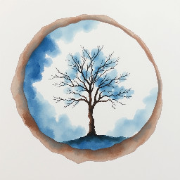 j'aimerais a present un modele d'aquarelle en cercle dans lequel il y a au milieu un arbre decharné ; le bord du cercle est fortement pimenté et s'éclaicit un peu peu en s'approchant de l'arbre. Couleur bleu noir. Continuer de générer Continuer de générer Connectez-vous pour obtenir plus de générations. Prompt j'aimerais a present un modele d'aquarelle en cercle dans lequel il y a au milieu un arbre decharné ; le bord du cercle est fortement pimenté et s'éclaicit un peu peu en s'approchant de l'arbre. Couleur bleu noir.